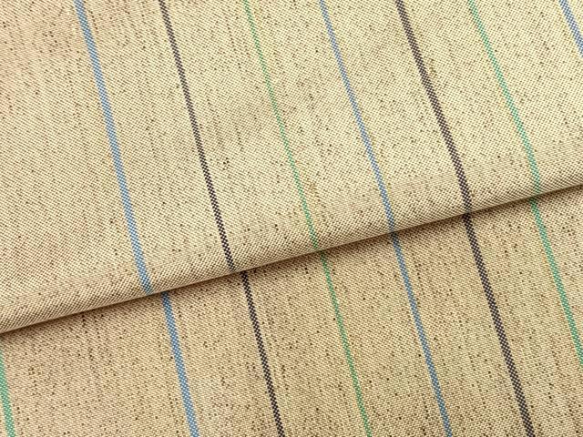 平和屋着物▽本場大島紬　単衣　縞　金彩　正絹　逸品　AABA7556fy