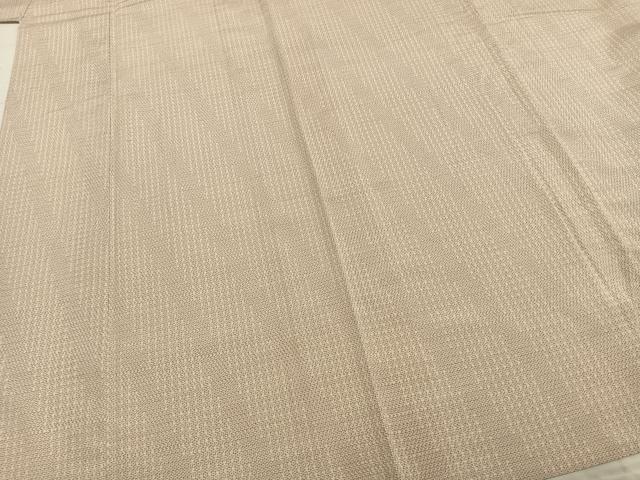 平和屋着物▽本塩沢 単衣 110亀甲 斜縞 正絹 逸品 AABA7560fy