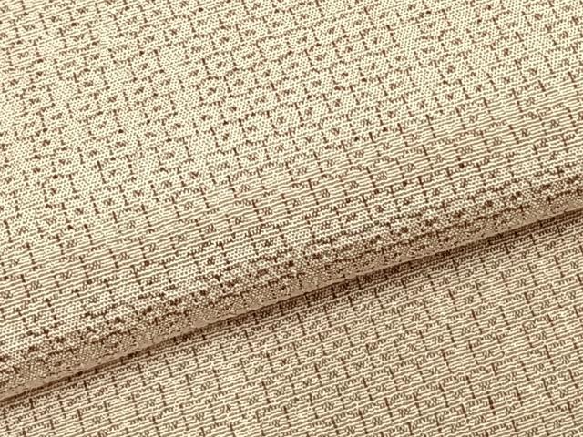 平和屋着物▽本塩沢 単衣 110亀甲 斜縞 正絹 逸品 AABA7560fy