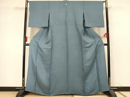 平和屋着物▽上質な色無地 単衣 薄縹色 正絹 逸品 AABA7562fy