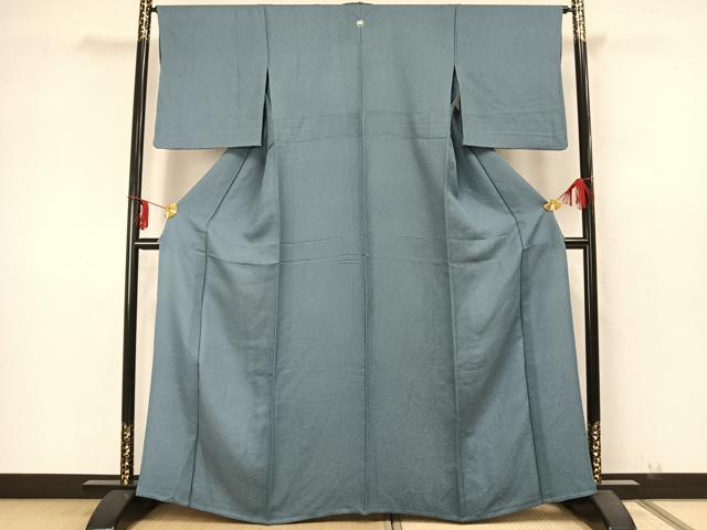平和屋着物▽上質な色無地 単衣 薄縹色 正絹 逸品 AABA7562fy