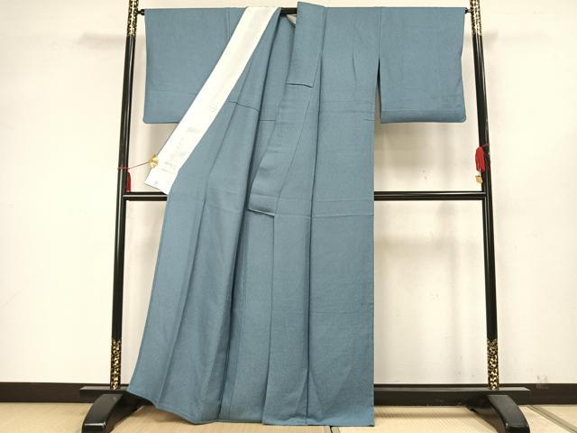 平和屋着物▽上質な色無地 単衣 薄縹色 正絹 逸品 AABA7562fy