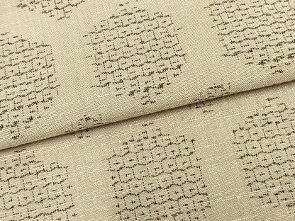 平和屋着物▽上質な紬 単衣 亀甲文様 正絹 逸品 AABA7563fy