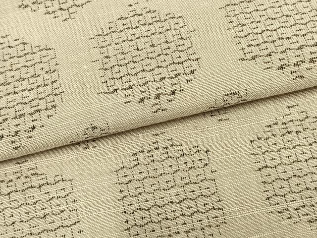 平和屋着物▽上質な紬 単衣 亀甲文様 正絹 逸品 AABA7563fy