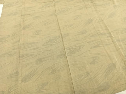 平和屋着物▽上質な小紋 単衣 作家物 墨流し文様 正絹 逸品 AABA7568fy