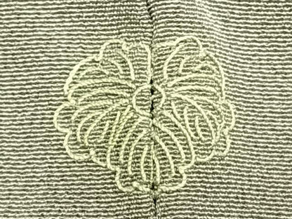 平和屋着物▽訪問着　単衣　作家文　地紙草花文　正絹　逸品　AABA7570fy