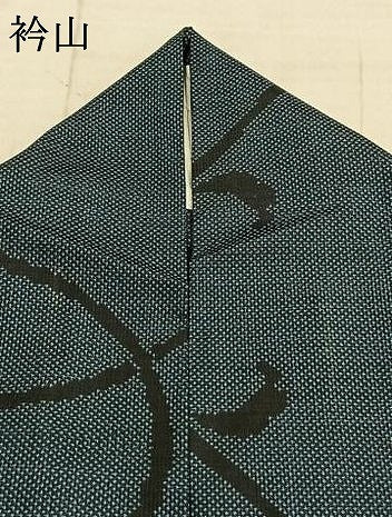 平和屋着物▽本場大島紬 単衣 7マルキ 唐草文 正絹 逸品 AABA7571fy