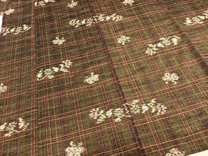 平和屋着物▽上質な紬 単衣 舞蝶文 正絹 逸品 AABA7576fy