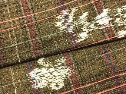 平和屋着物▽上質な紬 単衣 舞蝶文 正絹 逸品 AABA7576fy