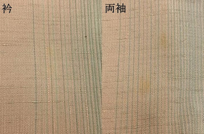 平和屋着物▽上質な紬 単衣 間道 正絹 逸品 AABA7578fy