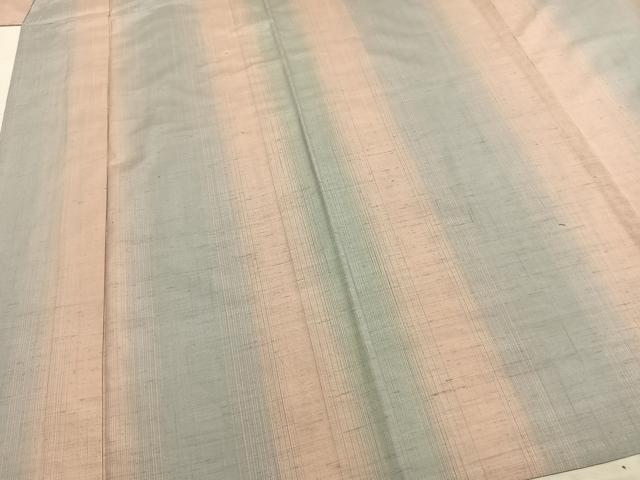 平和屋着物▽上質な紬 単衣 間道 正絹 逸品 AABA7578fy