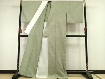 平和屋着物▽上質な小紋 単衣 流水文 正絹 逸品 AABA7579fy
