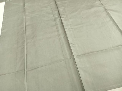 平和屋着物▽本場大島紬 単衣 灰青色 ロング丈 正絹 逸品 AABA7588fy