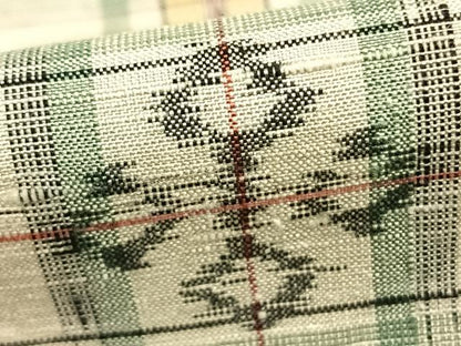 平和屋着物▽上質な紬 単衣 絣柄 正絹 逸品 未使用 AABA7592fy