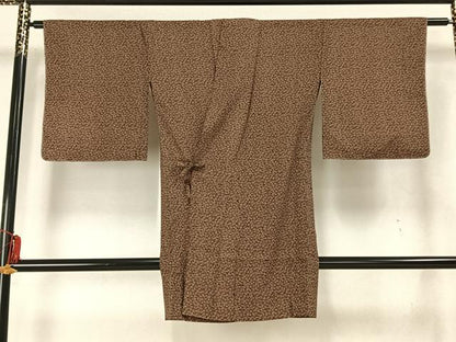 平和屋着物▽道中着 スリーシーズン 春夏秋 塵除け 幾何学文 ロング丈 正絹 逸品 AABA7600fy