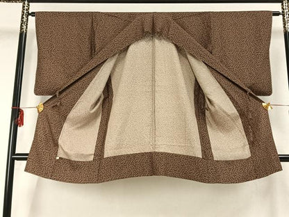 平和屋着物▽道中着 スリーシーズン 春夏秋 塵除け 幾何学文 ロング丈 正絹 逸品 AABA7600fy
