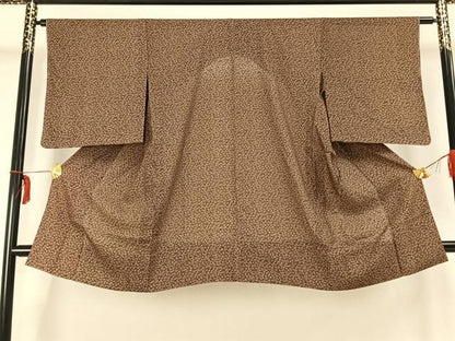 平和屋着物▽道中着 スリーシーズン 春夏秋 塵除け 幾何学文 ロング丈 正絹 逸品 AABA7600fy