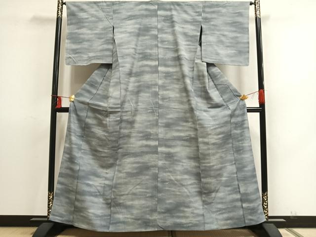 平和屋着物▽上質な紬 単衣 霞文 正絹 逸品 未使用 AABA7605fy