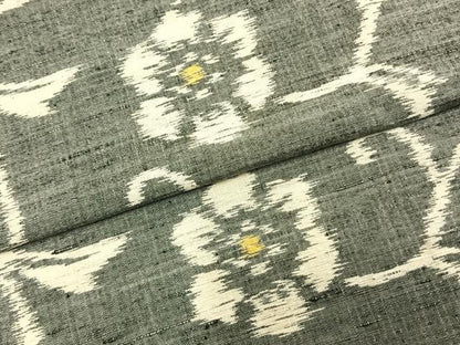 平和屋着物▽上質な紬 単衣 花唐草文 正絹 逸品 AABA7606fy