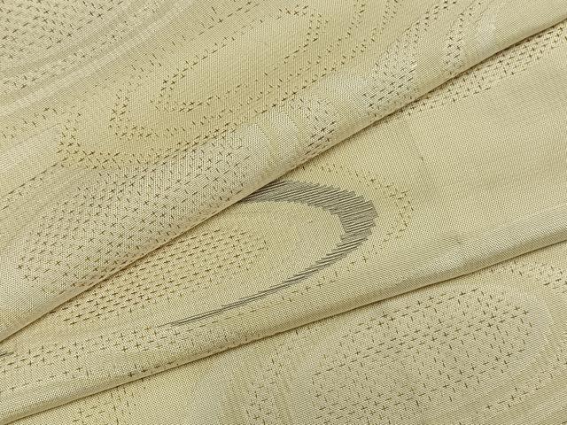 平和屋着物▽上質な紬 単衣 渦巻き文 正絹 逸品 AABA7607fy