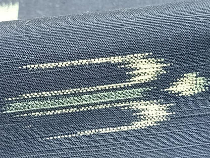 平和屋着物▽上質な紬 単衣 琉球絣 正絹 逸品 AABA7614fy