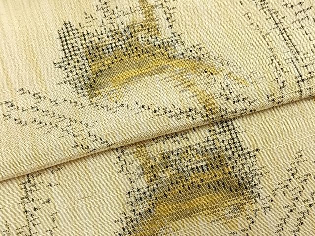 平和屋着物▽上質な紬 単衣 唐草文 正絹 逸品 AABA7615fy