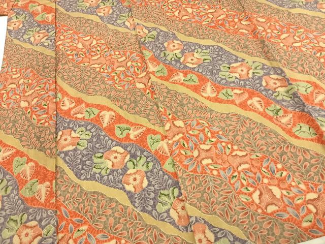 平和屋着物▽上質な紬 単衣 辻が花 正絹 逸品 未使用 AABA7616fy