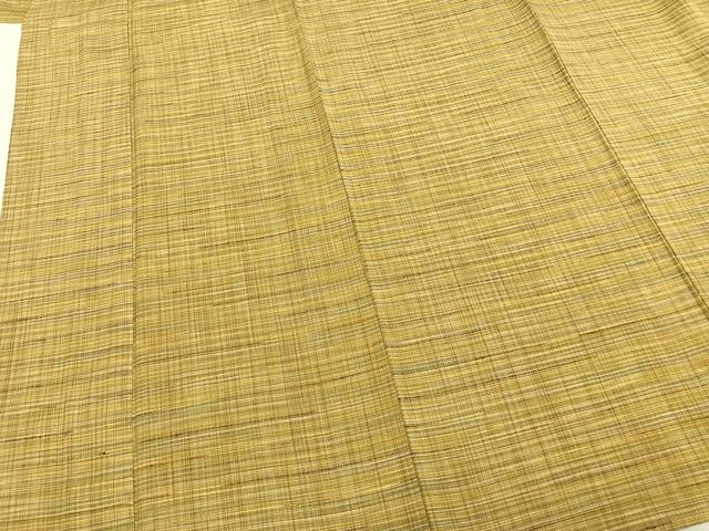 平和屋着物▽上質な紬　単衣　縞　正絹　逸品　AABA7625fy