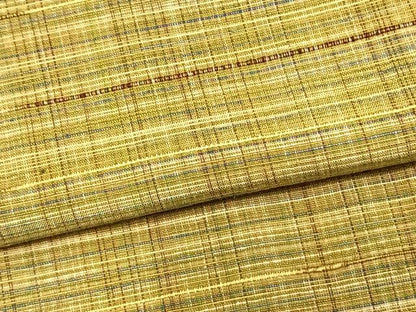 平和屋着物▽上質な紬　単衣　縞　正絹　逸品　AABA7625fy