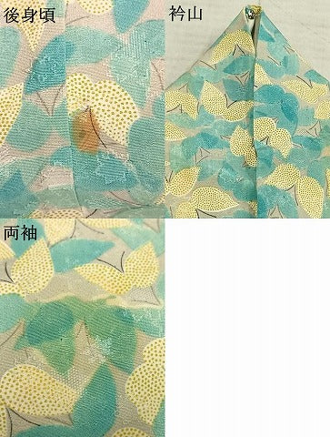 平和屋着物▽上質な小紋 単衣 蝶尽くし 三越扱い 正絹 逸品 AABA7629fy
