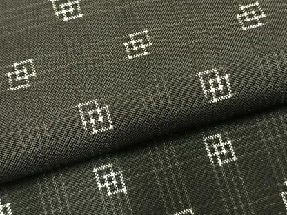 平和屋着物▽本場大島紬 単衣 色紙重ね文 正絹 逸品 AABA7631fy