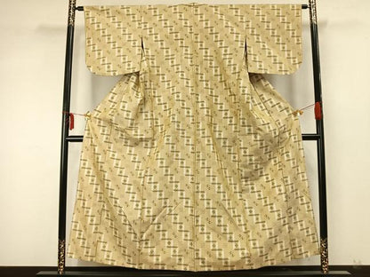 平和屋着物▽本場琉球絣 単衣 正絹 逸品 AABA7633fy