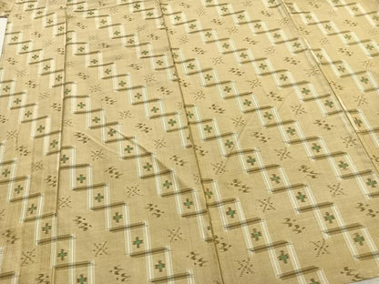 平和屋着物▽本場琉球絣 単衣 正絹 逸品 AABA7633fy