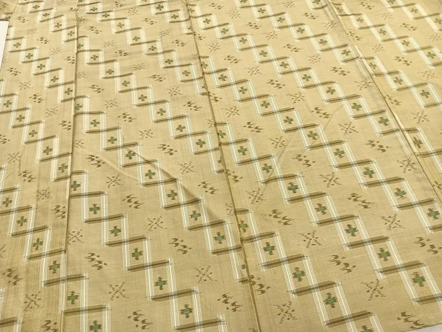 平和屋着物▽本場琉球絣 単衣 正絹 逸品 AABA7633fy