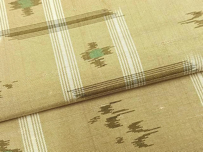 平和屋着物▽本場琉球絣 単衣 正絹 逸品 AABA7633fy