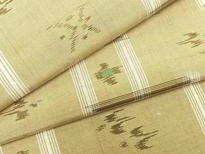 平和屋着物▽本場琉球絣 単衣 正絹 逸品 AABA7633fy