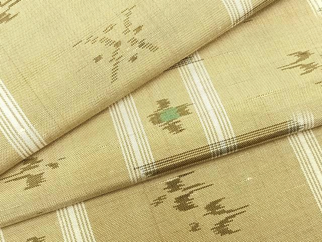 平和屋着物▽本場琉球絣 単衣 正絹 逸品 AABA7633fy