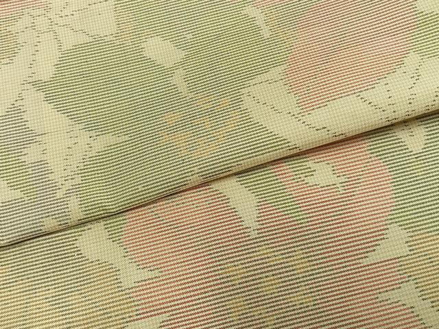 平和屋着物▽本場大島紬 単衣 草花文 正絹 逸品 AABA7634fy