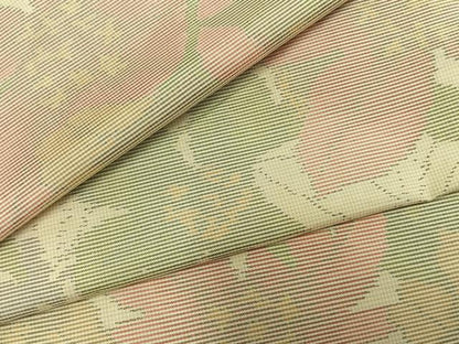 平和屋着物▽本場大島紬 単衣 草花文 正絹 逸品 AABA7634fy