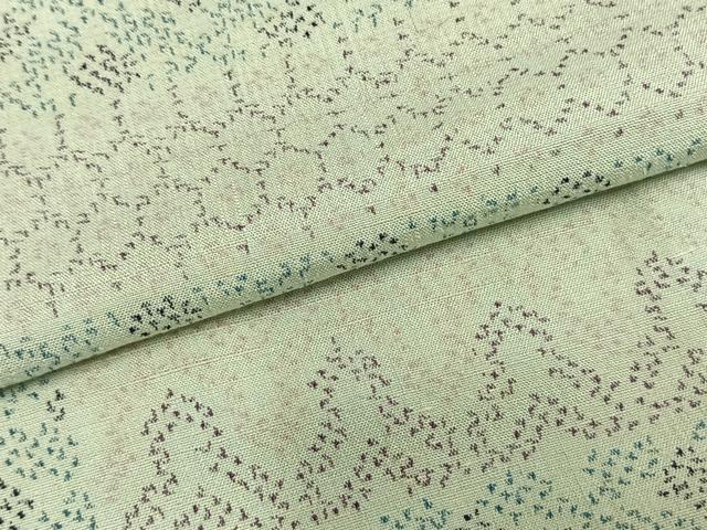 平和屋着物▽上質な紬　単衣　横段文　正絹　逸品　AABA7635fy