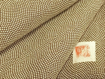 平和屋着物▽江戸小紋 単衣 作家物 立涌文 正絹 逸品 AABA7646fy