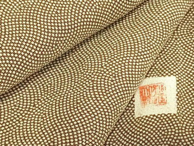 平和屋着物▽江戸小紋 単衣 作家物 立涌文 正絹 逸品 AABA7646fy