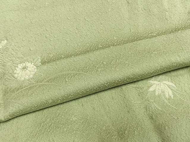 平和屋着物▽本加賀友禅作家 柿本市郎 小紋 単衣 草花文 やまと誂製 正絹 逸品 AABA7647fy