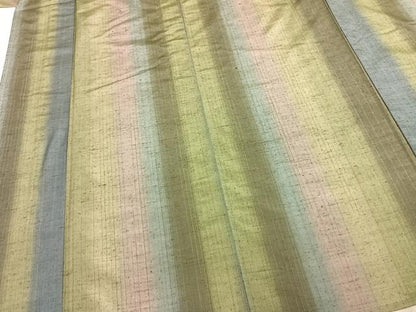 平和屋着物▽上質な紬 単衣 間道 正絹 逸品 AABA7649fy