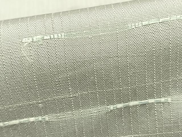 平和屋着物▽上質な紬 単衣 刺繍 横縞 正絹 逸品 AABA7652fy