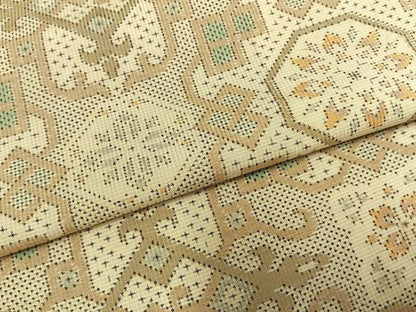 平和屋着物▽本場大島紬　単衣　7マルキ　吉祥花文　正絹　逸品　AABA7655fy