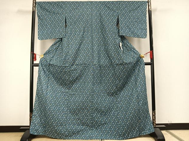 平和屋着物▽小紋 単衣 琉球絣 綿 未使用 AABA7656fy