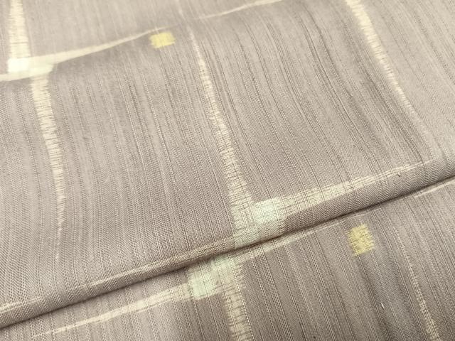 平和屋着物▽上質な紬 単衣 抽象文様 正絹 逸品 AABA7658fy