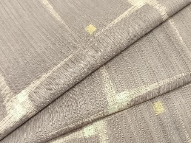 平和屋着物▽上質な紬 単衣 抽象文様 正絹 逸品 AABA7658fy