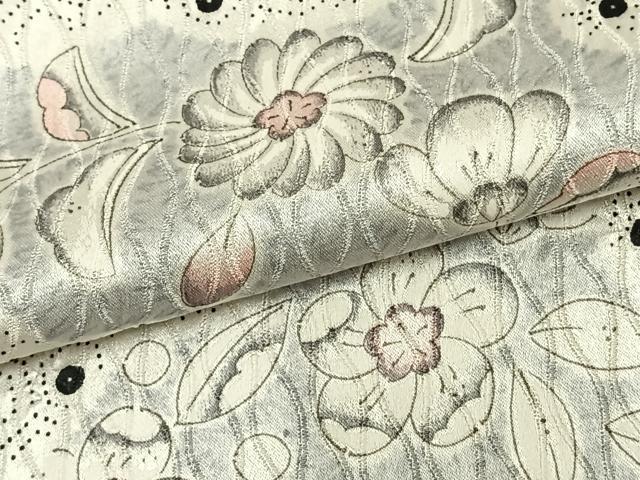 平和屋着物▽上質な小紋 単衣 絞り 辻が花 正絹 逸品 AABA7661fy